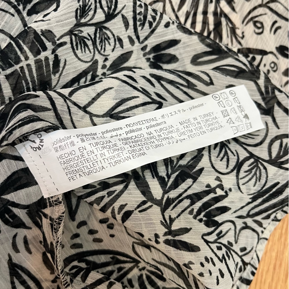 Zara Printed Ruffle Blouse - Picture 6 of 10